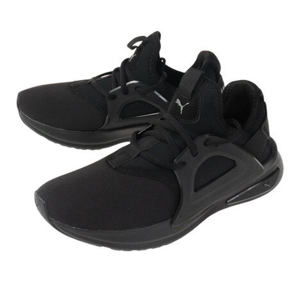 プーマ（PUMA）（メンズ）スニーカー 黒 メンズ ソフトライド SOFTRIDE エンゾ EVO MU ブラック 37852801 スニーカー スポーツシューズ 通勤 通学 軽量 真っ黒