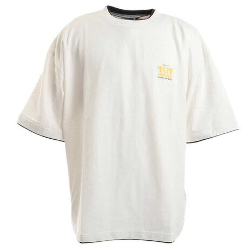 【3/5 24h限定 エントリー&対象4店舗買い回りで最大P10倍!】モリリン(moririn)(メンズ)Tシャツ メンズ 半袖 トイストーリー フェイクレイヤードTシャツ 1515038-07 WHT