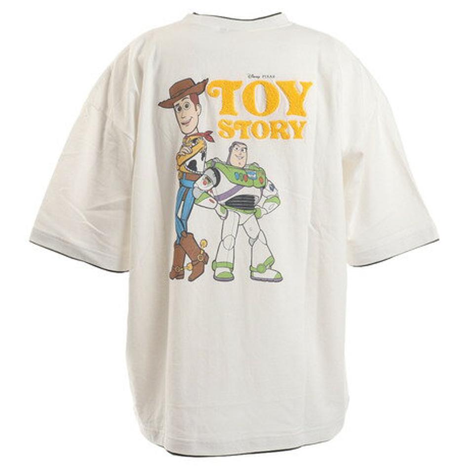 【3/5 24h限定 エントリー&対象4店舗買い回りで最大P10倍!】モリリン(moririn)(メンズ)Tシャツ メンズ 半袖 トイストーリー フェイクレイヤードTシャツ 1515038-07 WHT