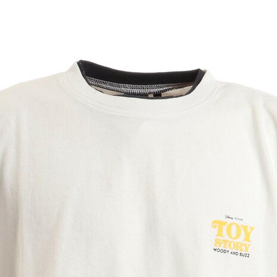 【3/5 24h限定 エントリー&対象4店舗買い回りで最大P10倍!】モリリン(moririn)(メンズ)Tシャツ メンズ 半袖 トイストーリー フェイクレイヤードTシャツ 1515038-07 WHT