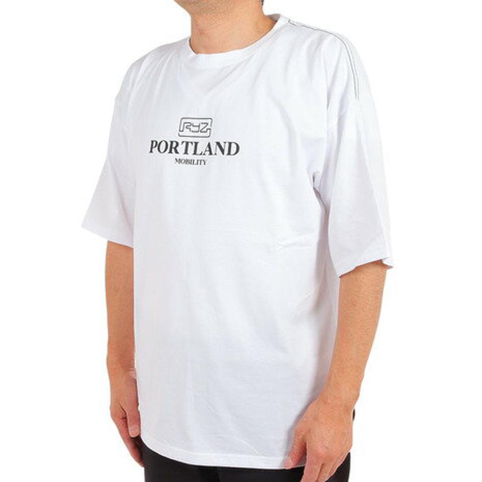 ライズ(RYZ)(メンズ)半袖Tシャツ メンズ BRIDGE TOWN RZ10CD23SS0006 WHT