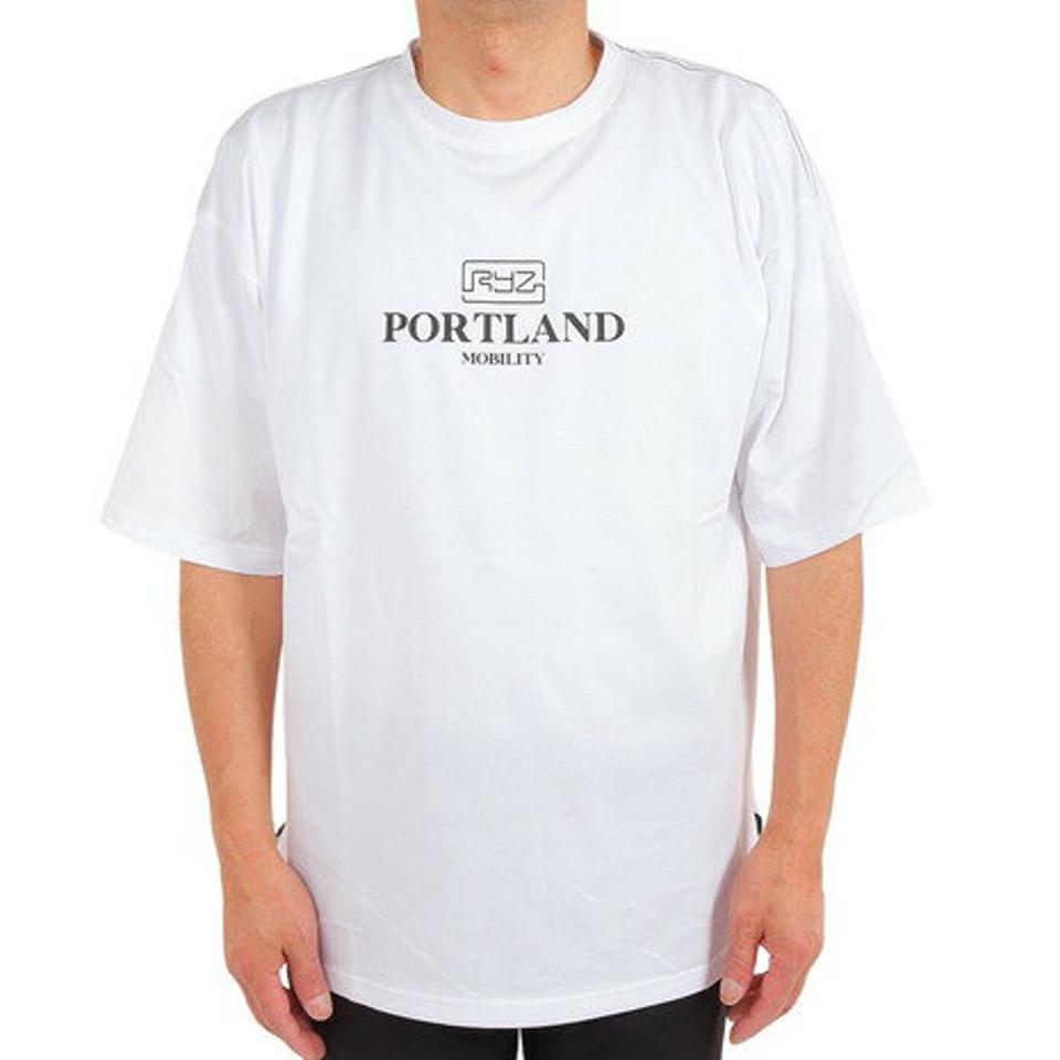 ライズ(RYZ)(メンズ)半袖Tシャツ メンズ BRIDGE TOWN RZ10CD23SS0006 WHT