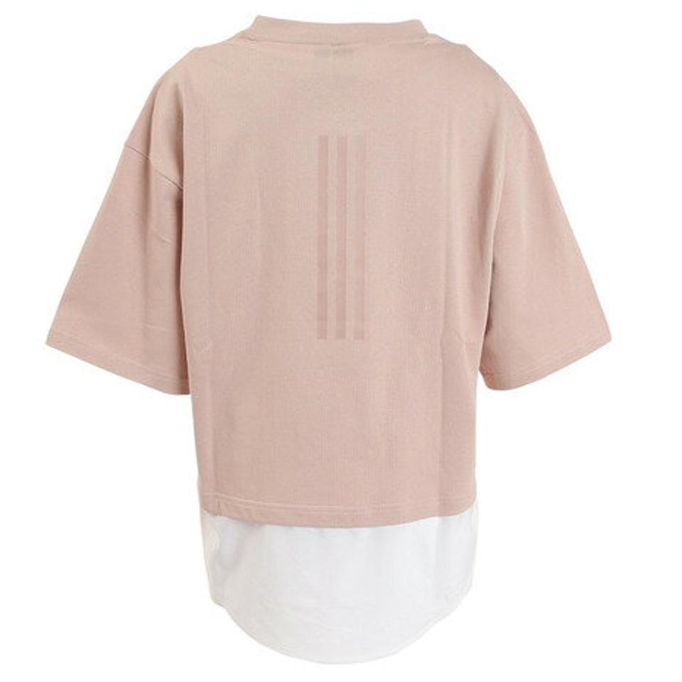 アディダス（adidas）（レディース）シーズナル スポーツウェア ルーズフィット レイヤードTシャツ DRK60-HY4619