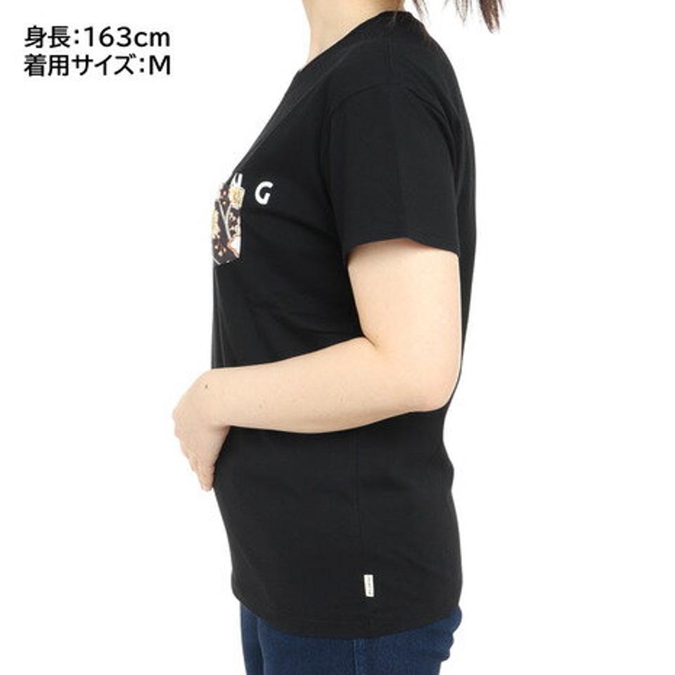 ビラボン（BILLABONG）（レディース）パターン ロゴポケットTシャツ BD013203 BLK