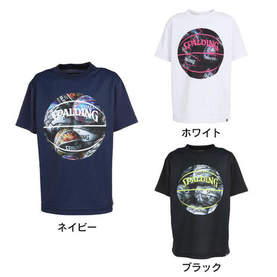 スポルディング（SPALDING）（キッズ）バスケットボールウェア ジュニア Tシャツ ボールプリント SJT23052