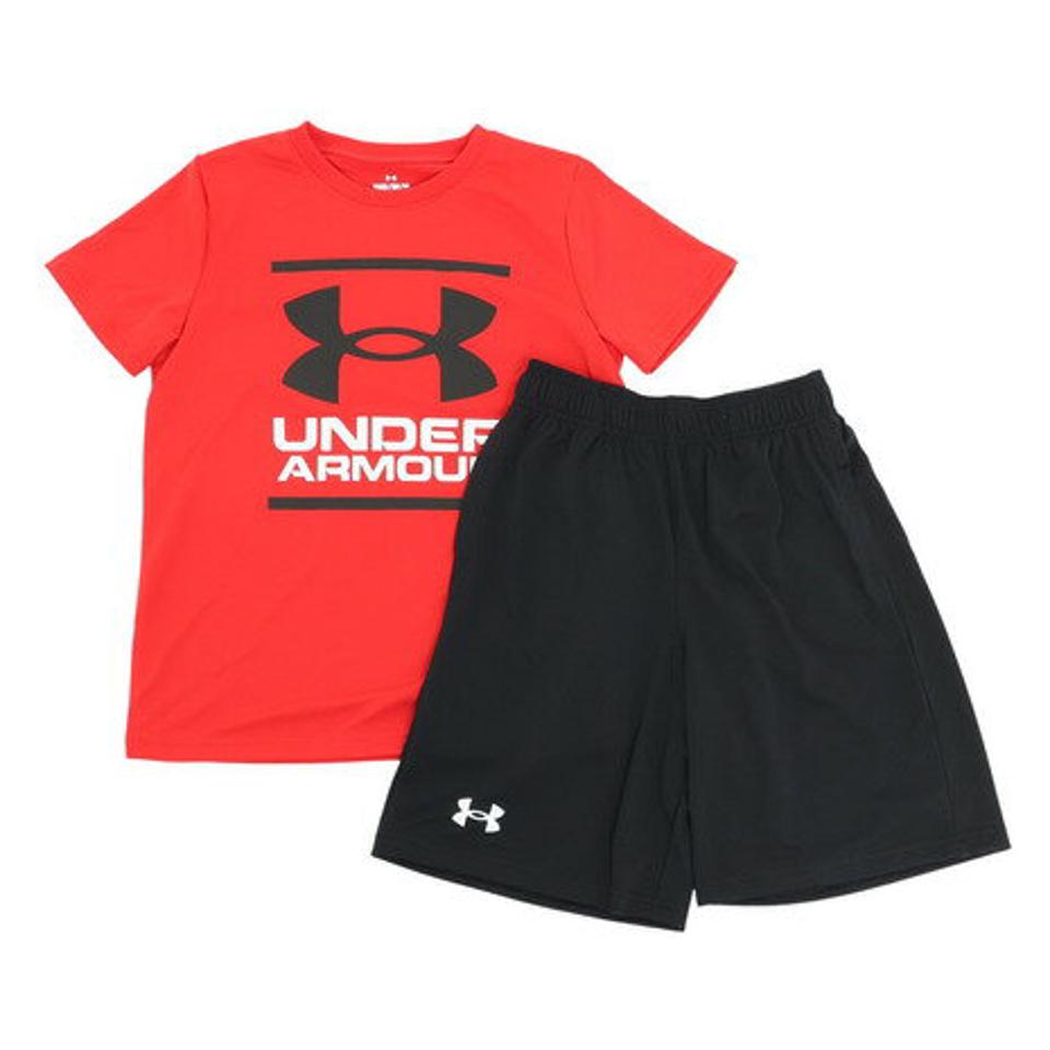 アンダーアーマー(UNDER ARMOUR)(キッズ)半袖Tシャツ ジュニア 上下セットTECH 1378275 600