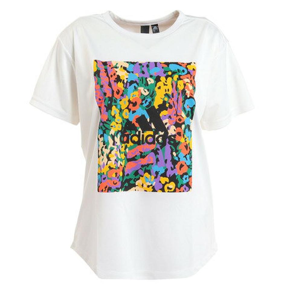 アディダス（adidas）（レディース）半袖シャツ レディース シーズナル ルーズフィット インターロック BUJ55-IA5199