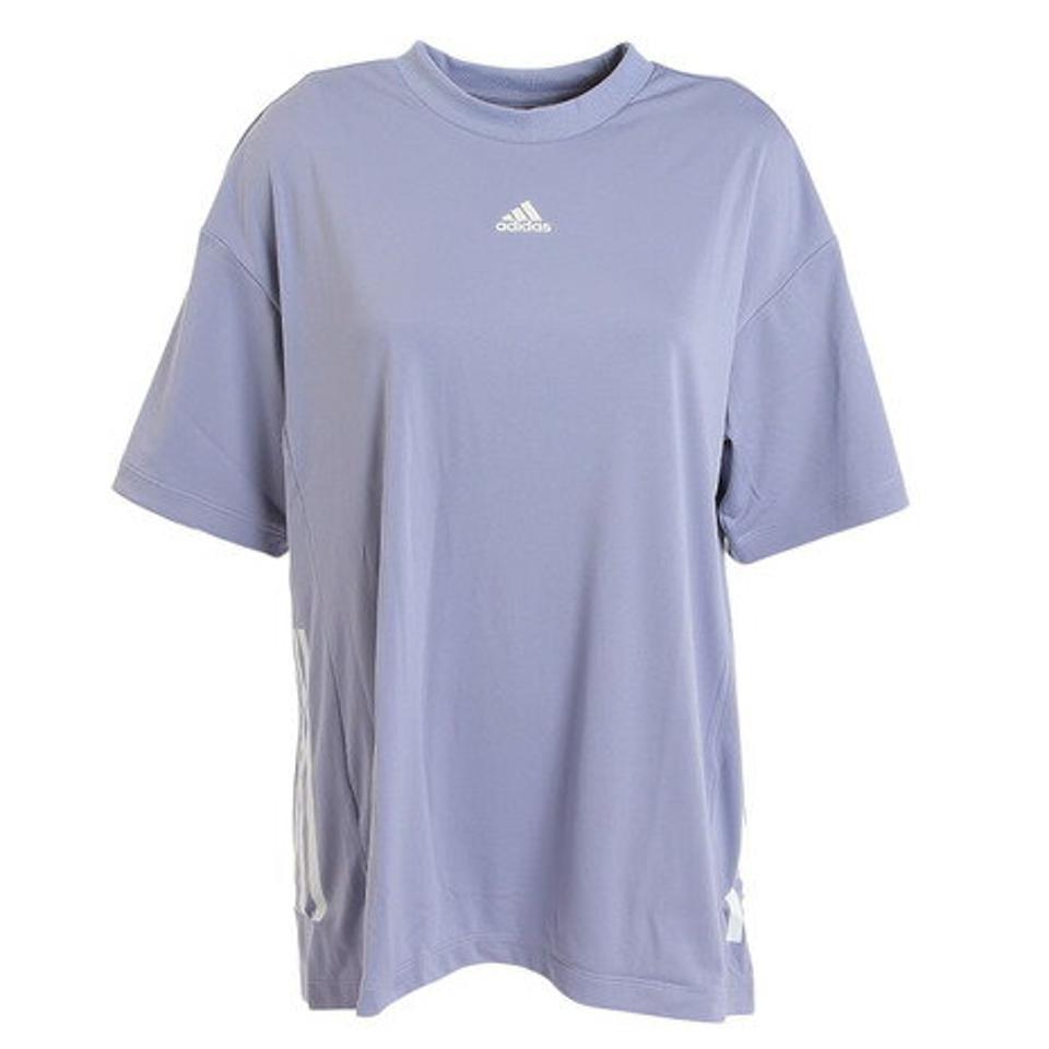 アディダス（adidas）（レディース）半袖シャツ レディース シーズナル ルーズフィット ダブルニット BUJ52-IA5188