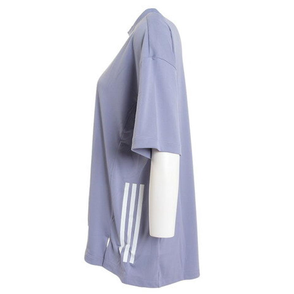 アディダス（adidas）（レディース）半袖シャツ レディース シーズナル ルーズフィット ダブルニット BUJ52-IA5188