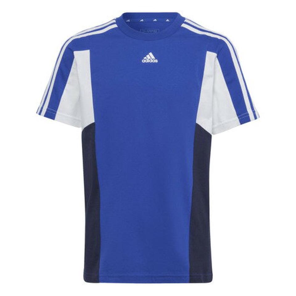 アディダス（adidas）（キッズ）ジュニア カラーブロック スリーストライプス レギュラーフィット 半袖Tシャツ ECO33-HR6361