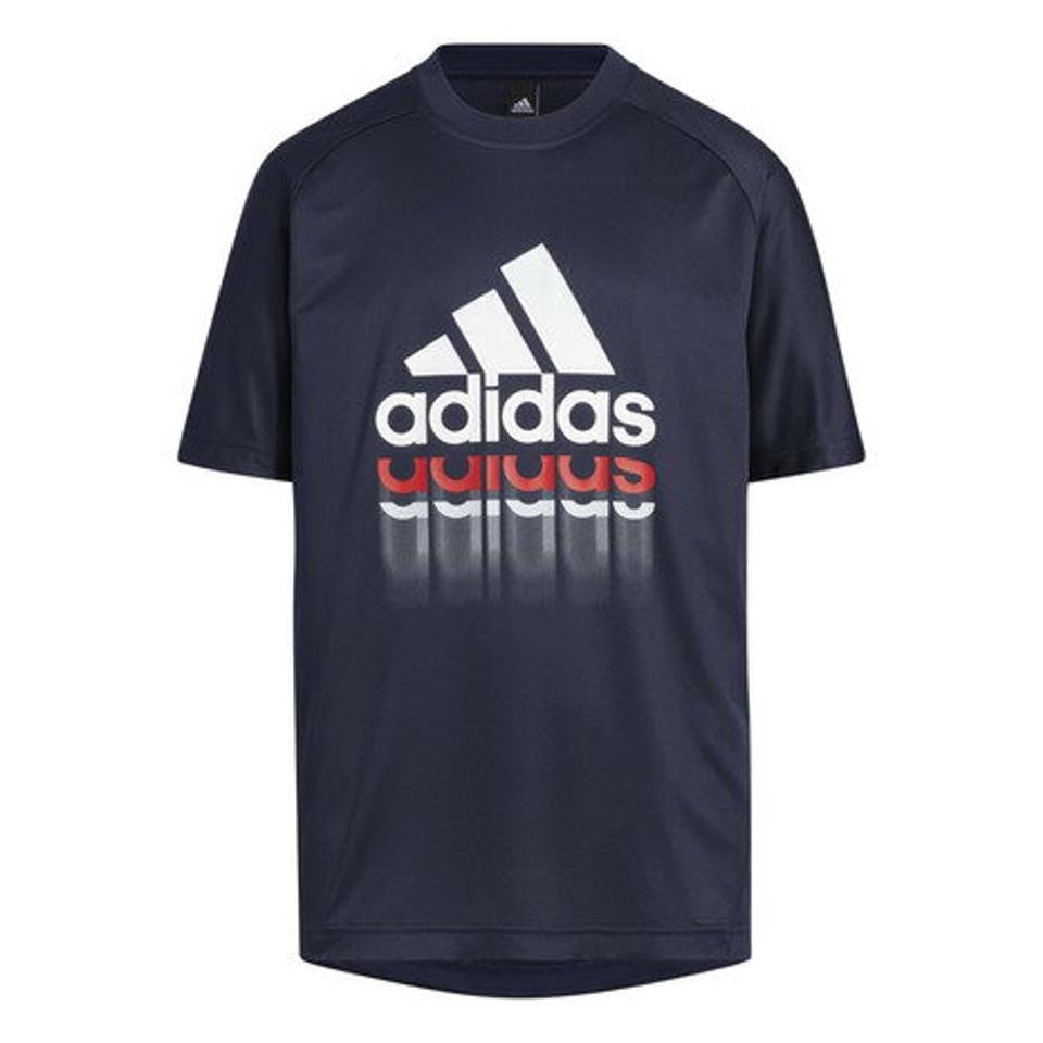 アディダス（adidas）（キッズ）Tシャツ 半袖 キッズ ジュニア ニット ドライ 黒 ブラック AEROREADY BVF63-IA9325