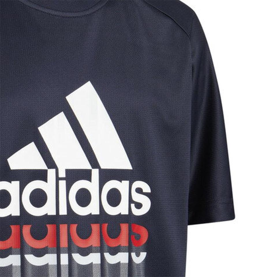 アディダス（adidas）（キッズ）Tシャツ 半袖 キッズ ジュニア ニット ドライ 黒 ブラック AEROREADY BVF63-IA9325