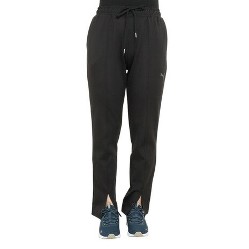 【6/5 24h限定 エントリー&対象4店舗買い回りで最大P10倍!】プーマ(PUMA)(レディース)ニット テーパード フル パンツ 674946 01 BLK