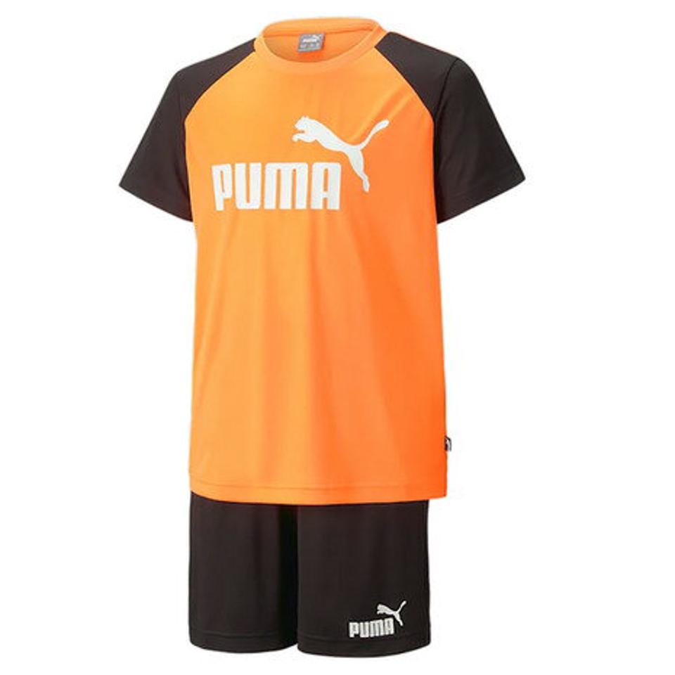 プーマ(PUMA)(キッズ)ボーイズ ポリ Tシャツ & ショーツ 上下セット 849634 22 ORG