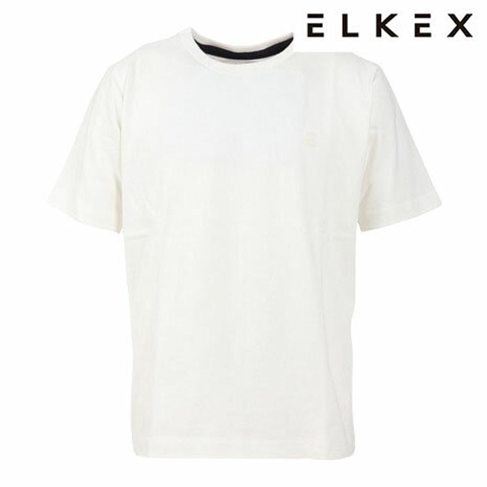 【2点10%OFFクーポン対象！8/30まで】エルケクス（ELKEX）（メンズ）ベーシック クルーネック半袖Tシャツ EKM3S10005 WHT