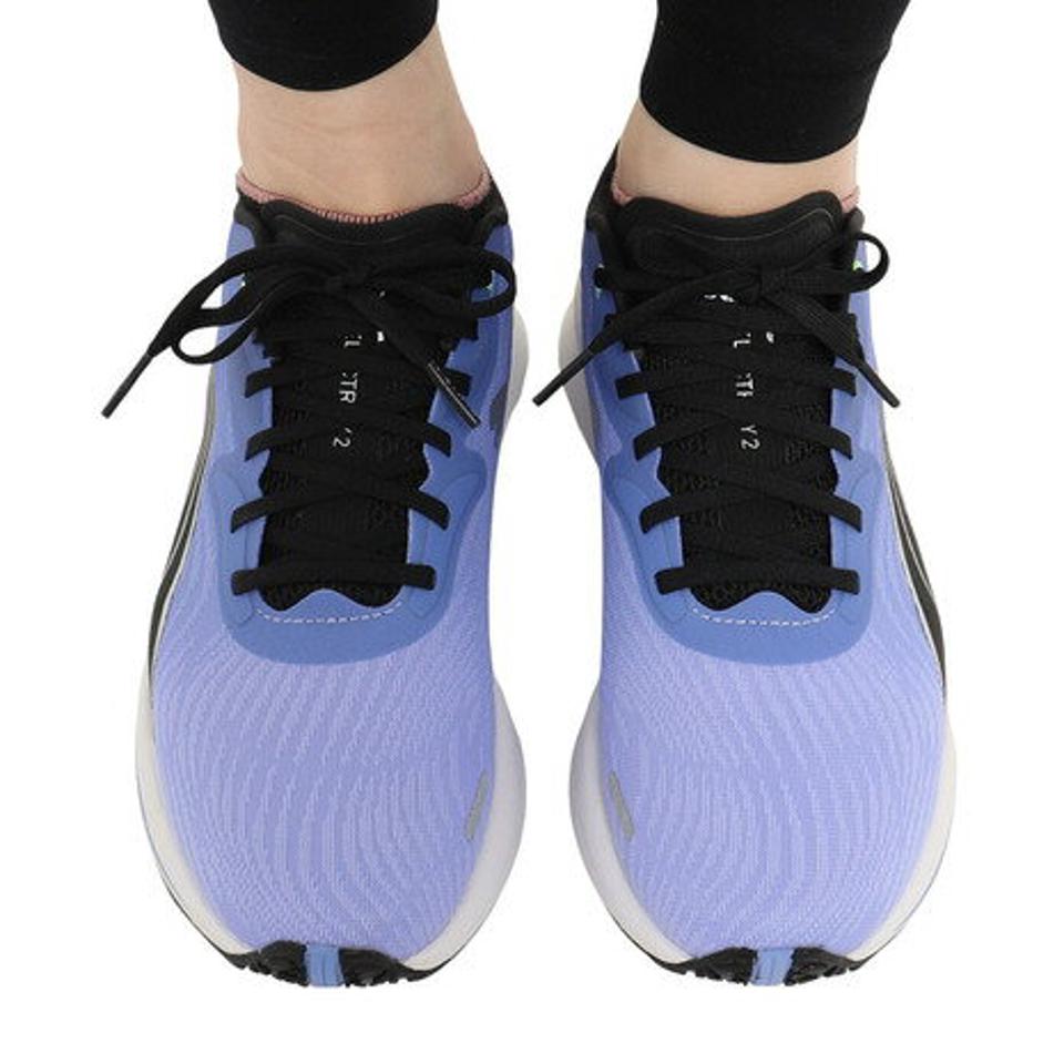 プーマ（PUMA）（レディース）ランニングシューズ ウィメンズ エレクトリファイ ニトロ 2 ブルー パープル 37689809 スニーカー ジョギング トレーニング 軽量