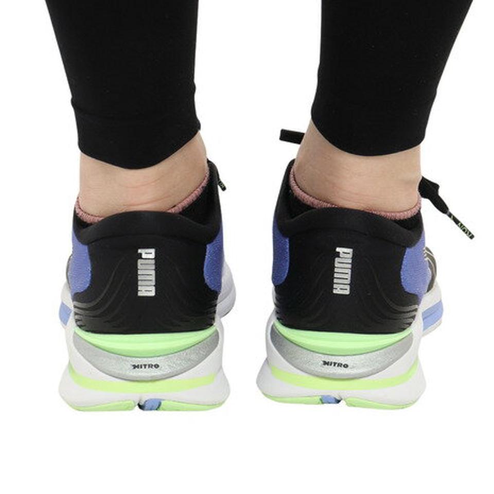 プーマ（PUMA）（レディース）ランニングシューズ ウィメンズ エレクトリファイ ニトロ 2 ブルー パープル 37689809 スニーカー ジョギング トレーニング 軽量