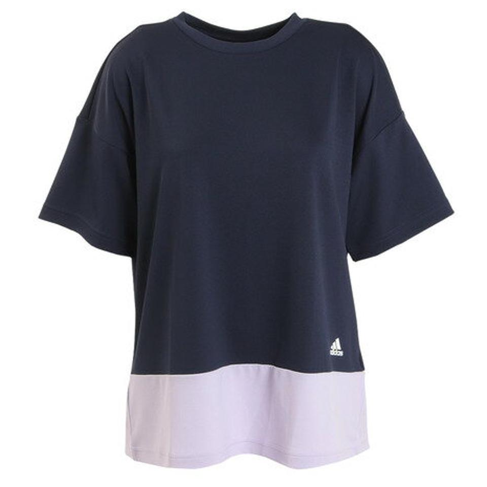 アディダス(adidas)(レディース)半袖シャツ レディース シーズナル カラーブロック BUJ56-IA5194