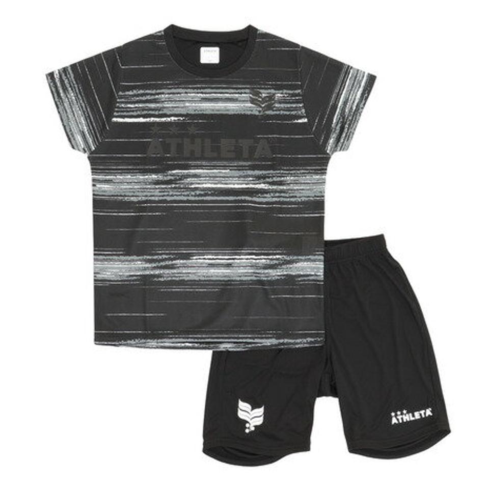【10%OFFクーポン 3/9まで】アスレタ（ATHLETA）（キッズ）ジュニア プラクティス上下セット XE-410J BLK