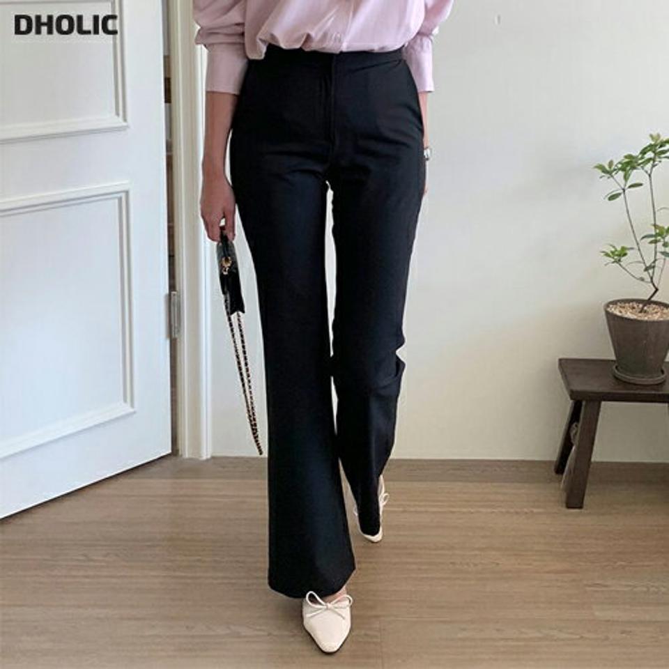 ホックフレアスラックス・p003603 レディース 【pt】パンツ ロング丈 単色 無地 シンプル ベーシック フレア タイト 細身 スリム スラックス 春 夏 秋 冬 オフィスカジュアル 大人 OL 韓国ファッション MKT