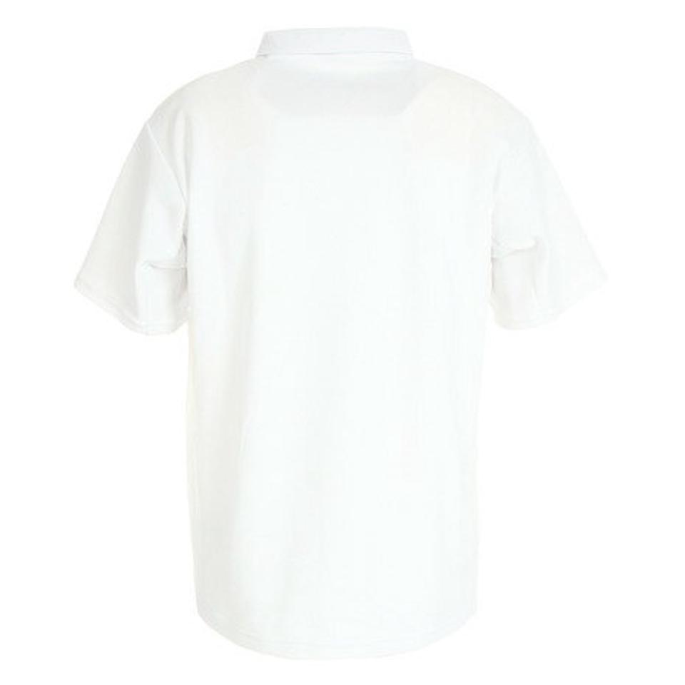 デサント（DESCENTE）（メンズ）半袖ポロシャツ メンズ SUNSCREEN 鬼鹿の子 カラーロゴ DMMVJA70 WH