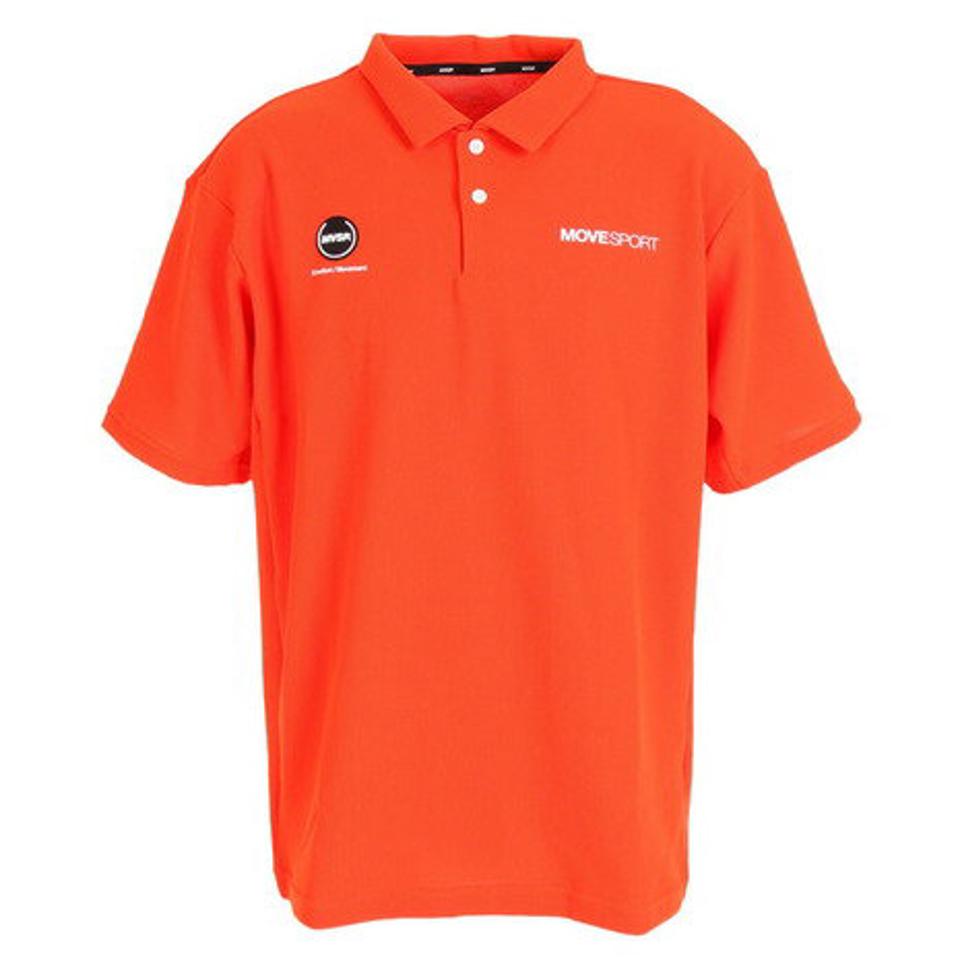 デサント（DESCENTE）（メンズ）半袖ポロシャツ メンズ SUNSCREEN 鬼鹿の子 カラーロゴ DMMVJA70 OR
