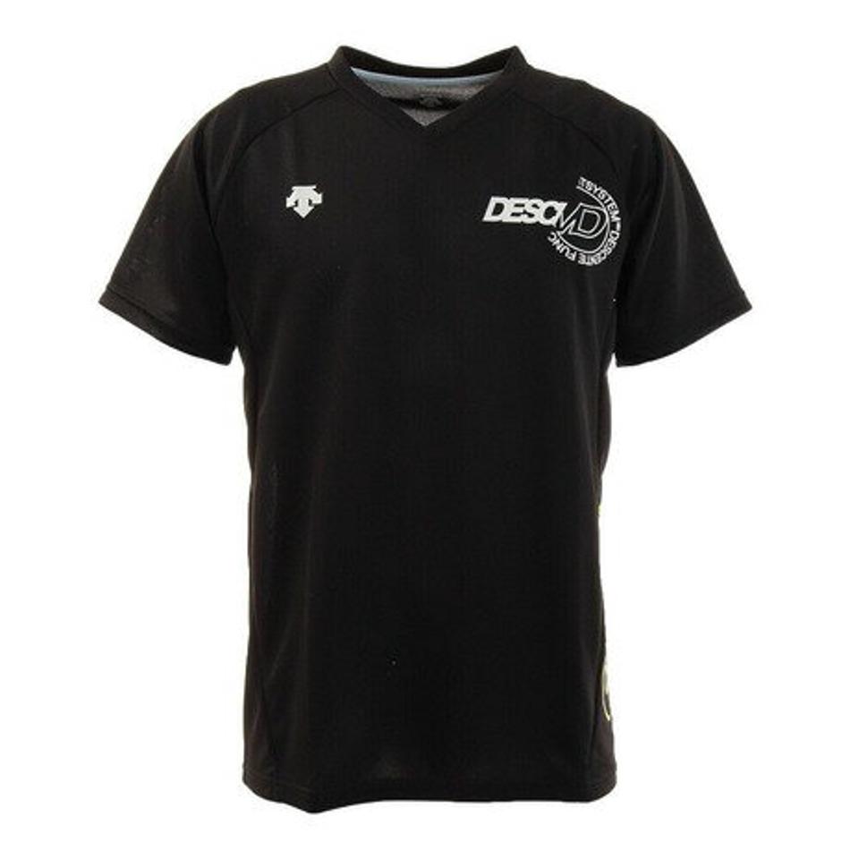 デサント（DESCENTE）（メンズ、レディース） 半袖プラクティスシャツ DVUTJA52 BK バレーボールウェア