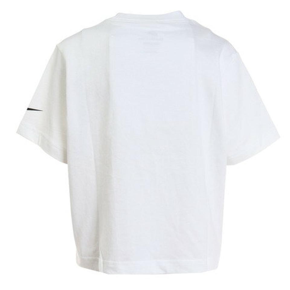 ナイキ（NIKE）（キッズ）ガールズ 半袖 軽量 綿100％ Tシャツ スポーツウェア ボクシー DZ3579-100