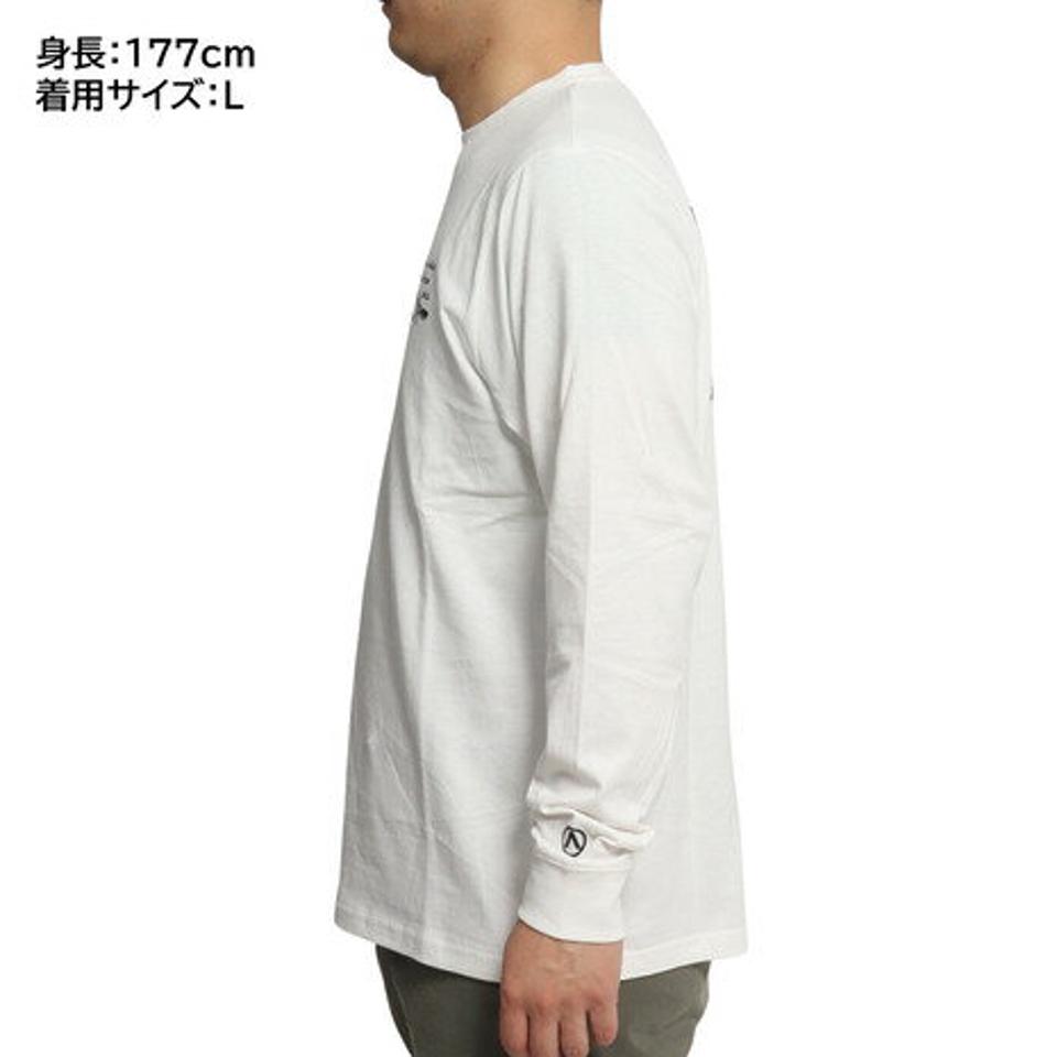 エーアールビーエヌ（ARBN）（メンズ）長袖Tシャツ スケートプリント AB2022AWMAPP011WHT