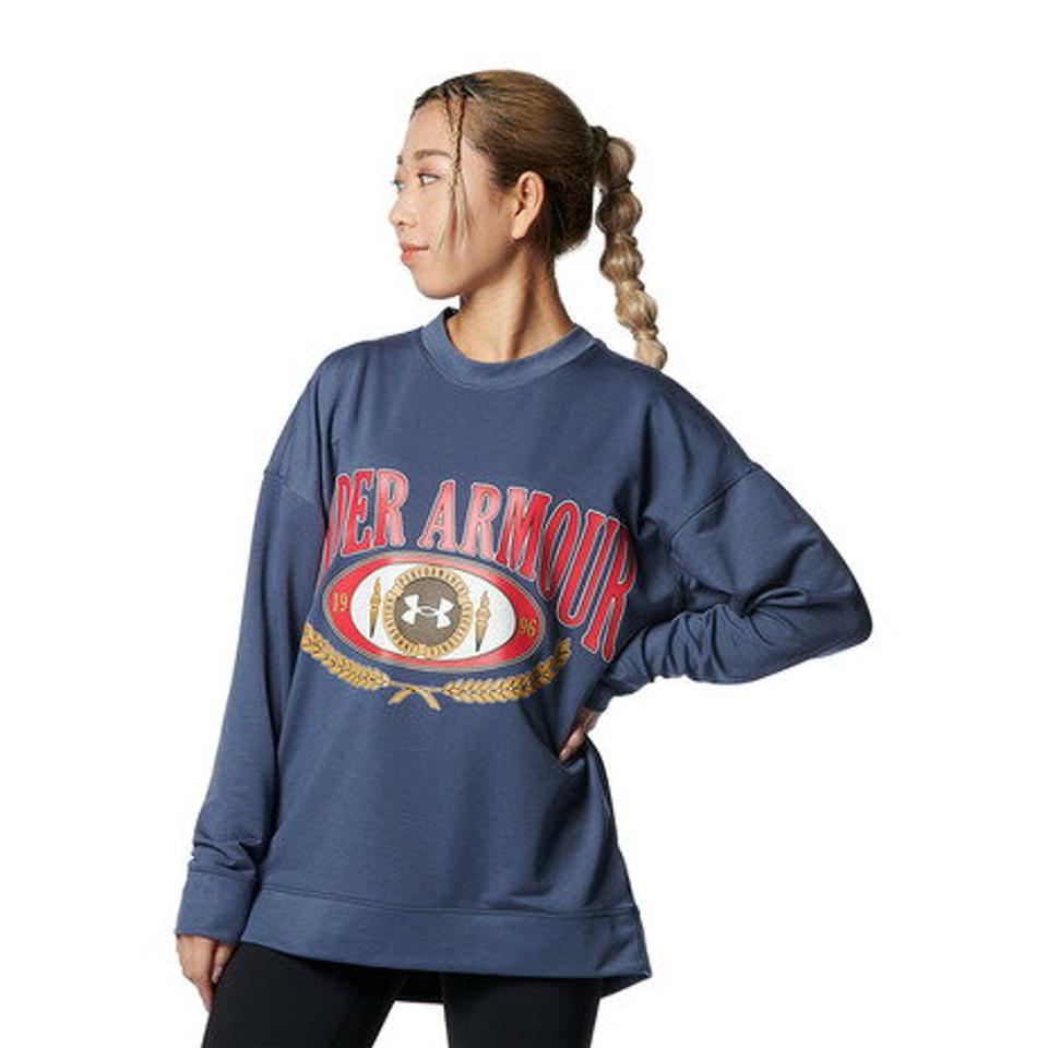アンダーアーマー（UNDER ARMOUR）（レディース）UAテリー オーバーサイズド クルーシャツ 1378318 044