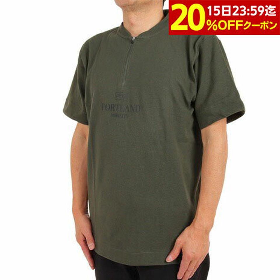 ライズ（RYZ）（メンズ）半袖Tシャツ メンズ PQ ハーフジップ RZ10CD23SS0009 KHK