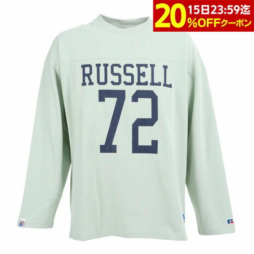 【10%OFFクーポン対象!8/10まで】ラッセル(RUSSELL)(メンズ)COTTON USA 長袖Tシャツ RBM23ES0001 MINT