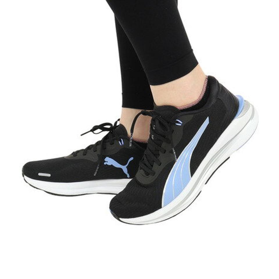プーマ（PUMA）（レディース）ランニングシューズ ウィメンズ エレクトリファイ ニトロ 2 ブラック 37689811 スニーカー ジョギング トレーニング 軽量