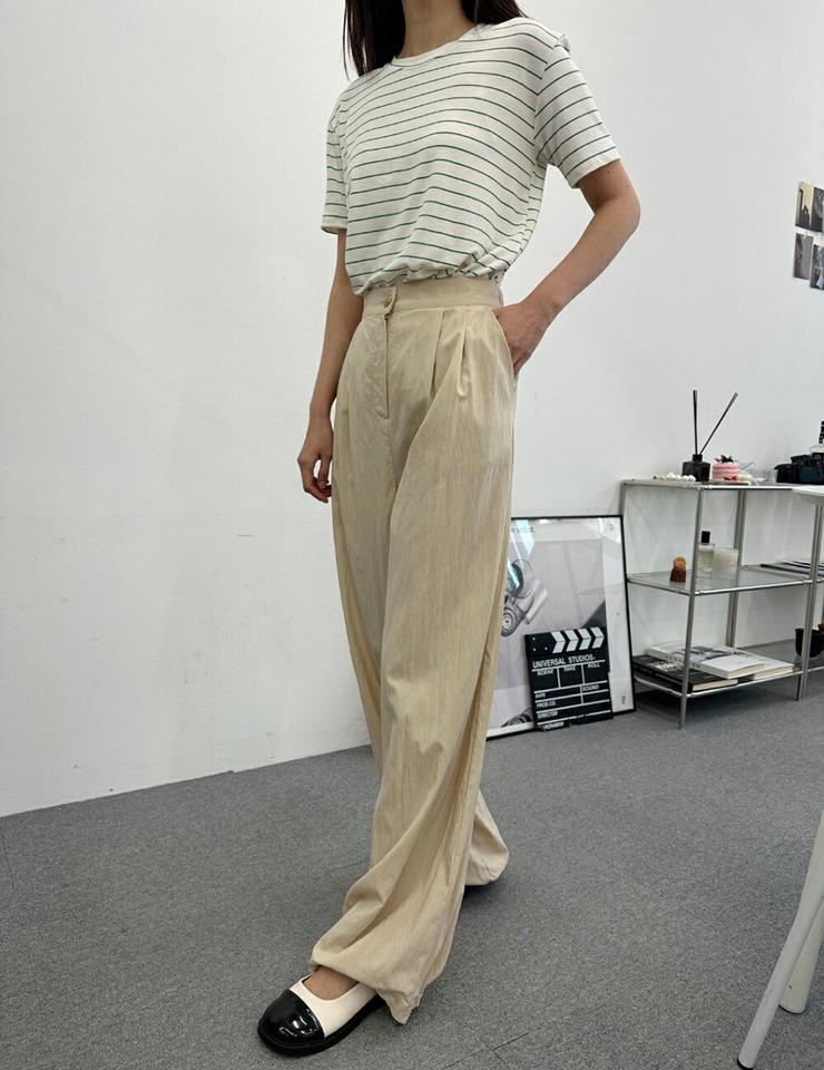 2WAYドロストツータックパンツ・p003582 レディース 【pt】パンツ ロング丈 単色 無地 シンプル ベーシック 2WAY ドロスト ツータック 秋 冬 春 夏 カジュアル ラフ 韓国ファッション MKT