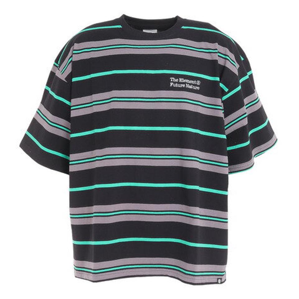エレメント（ELEMENT）（メンズ）半袖 Tシャツ メンズ BIG BORDER BD021250 BKG