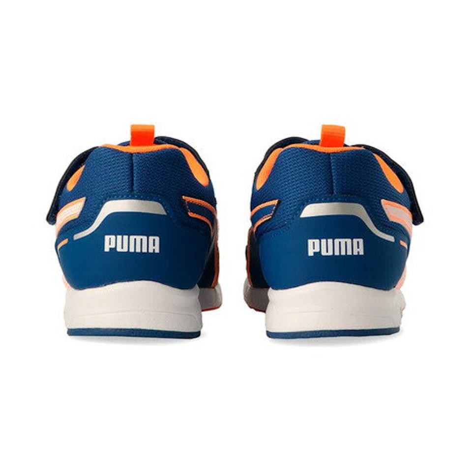 プーマ（PUMA）（キッズ）ジュニア ランニングシューズ スピードモンスター V4 ブルー 37890803 スニーカー スポーツ ベルクロ ベルト付き 運動会 普段使い