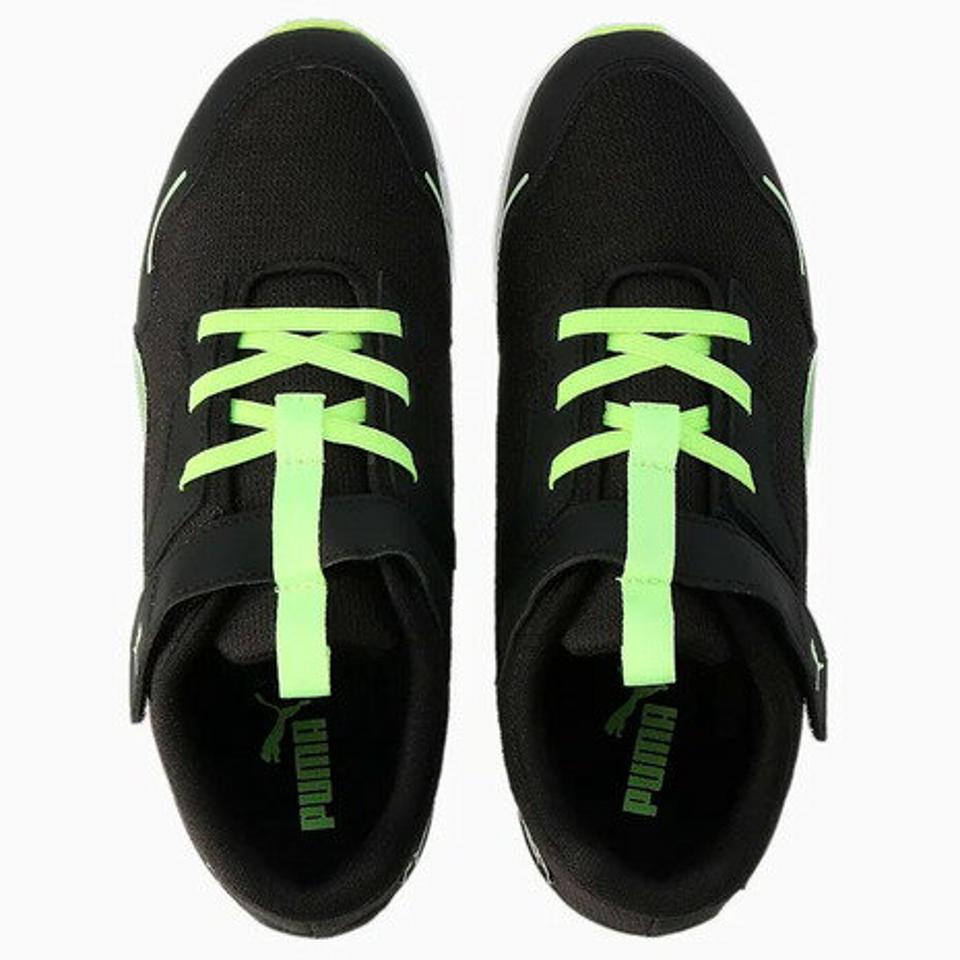 プーマ（PUMA）（キッズ）ジュニア ランニングシューズ スピードモンスター V4 ブラック 37890801 スニーカー スポーツ ベルクロ ベルト付き 運動会 普段使い