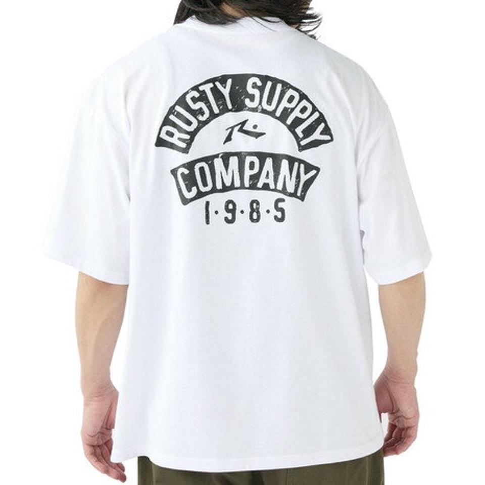 【3/10 24h限定 エントリー＆対象3店舗以上買い回りで最大P10倍！】ラスティ（RUSTY）（メンズ）半袖Tシャツ メンズ ワイドフィット 吸汗速乾 UVカット 913504WHT