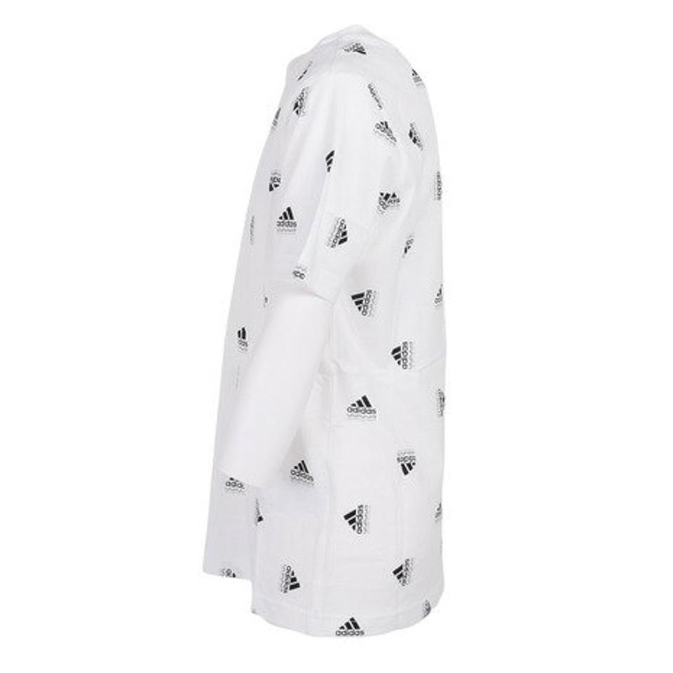 アディダス（adidas）（キッズ）半袖Tシャツ キッズ ブランド ラブ 総柄プリント ECN61-HR6343