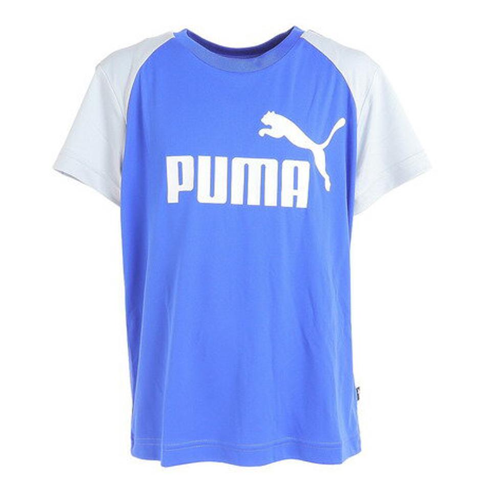プーマ（PUMA）（キッズ）キッズ ボーイズ ポリ Tシャツ & ショーツ 上下セット 849634 92 BLU