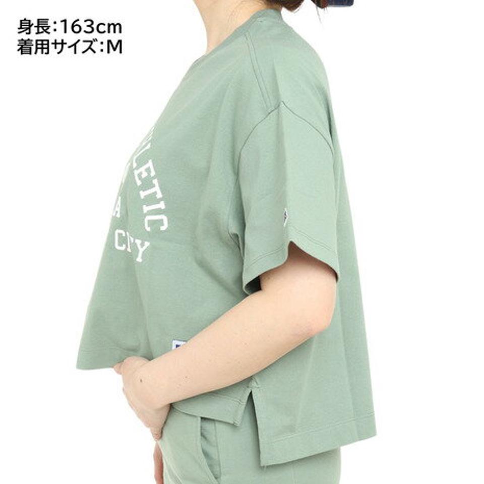 【10%OFFクーポン対象！8/10まで】ラッセル（RUSSELL）（レディース）16/-OE ショート丈半袖Tシャツ RBL23S1002 GRN
