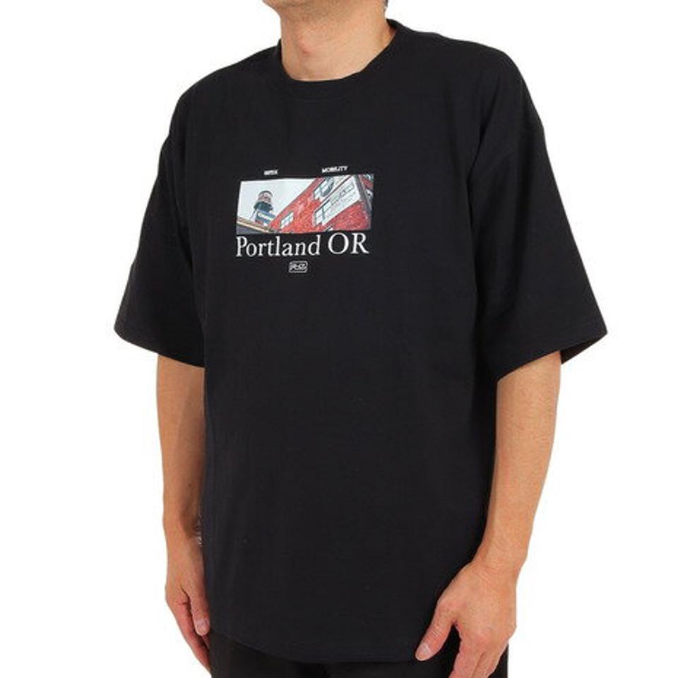 ライズ（RYZ）（メンズ）半袖Tシャツ メンズ BAR PHOTO RZ10CD23SS0007 BLK