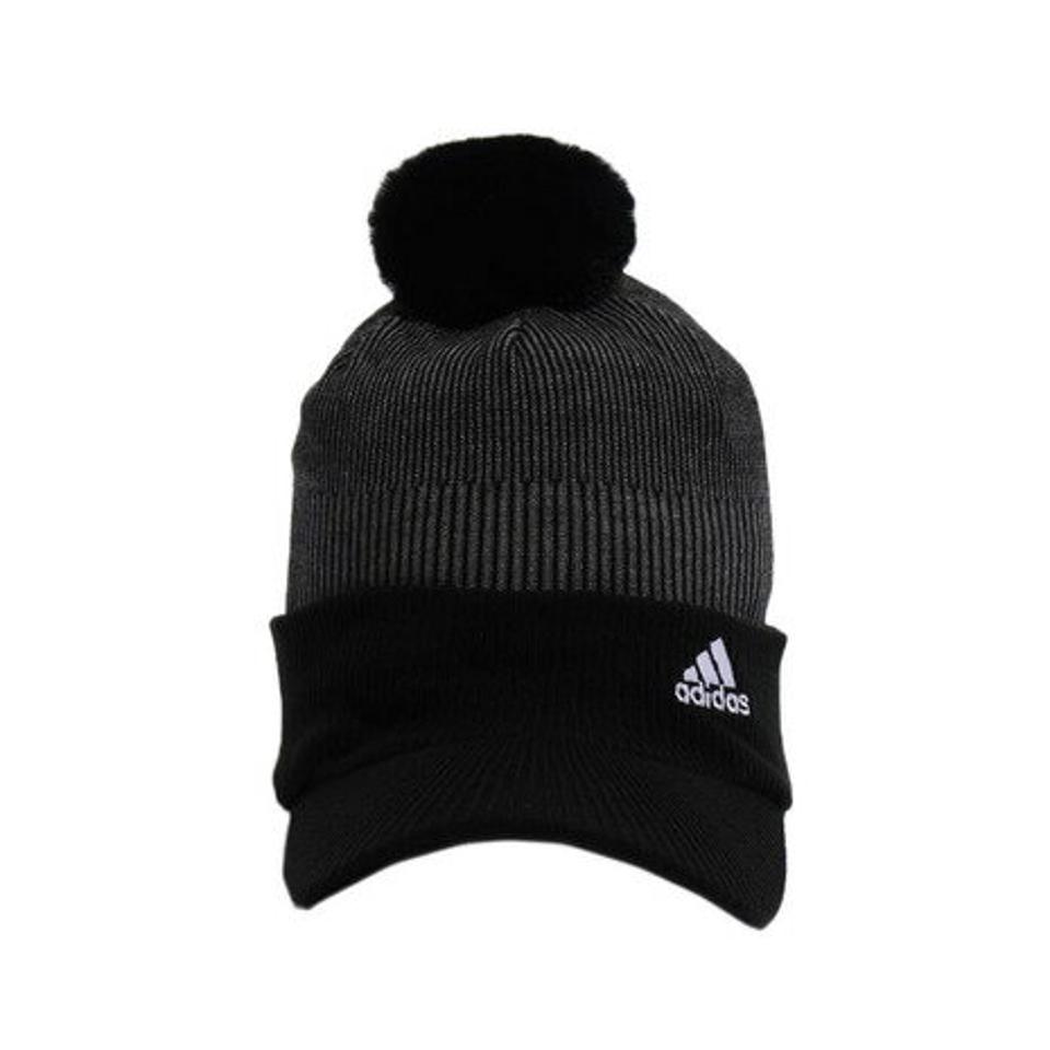 アディダス（adidas）（レディース）ゴルフ 防寒 保温 COLD. RDY ポンポン付き バイザーニットキャップ QY537-HG5599BK