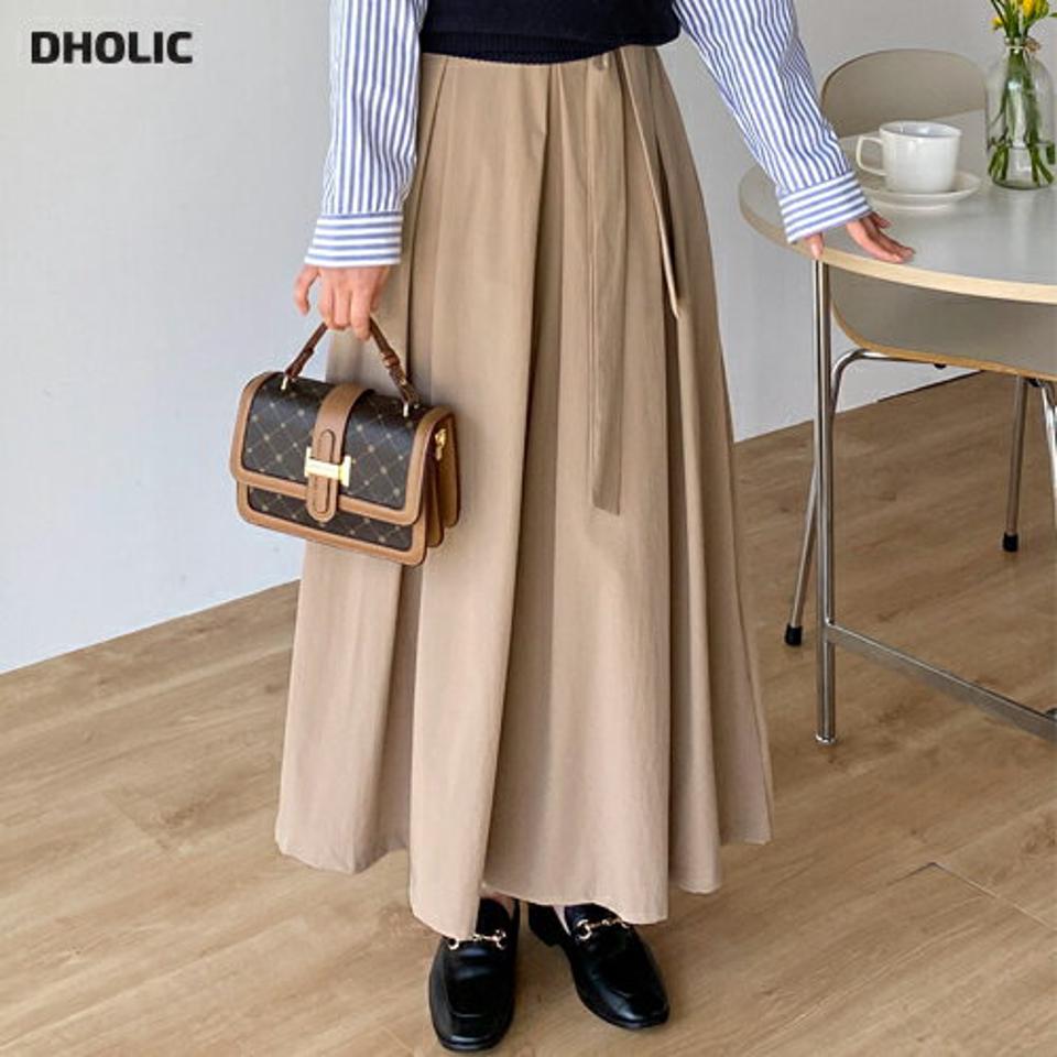 ストラップ付タックフレアパンツ・b00388 レディース 【pt】ボトムス ロング ロングパンツ ディープタック ワイド フレア ハイウエスト バックゴム ロング丈 無地 単色 シンプル フェミニン カジュアル 春 秋 韓国ファッション