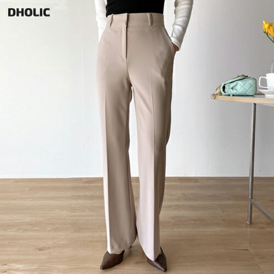 バックVカットフレアスラックス・t00389 レディース 【pt】 韓国ファッション ボトムス パンツ スラックス ロング丈 フルレングス ハイウエスト バックVカット 伸縮 スリム フレア ブーツカット 無地 オフィスカジュアル 春 夏 カジュアル