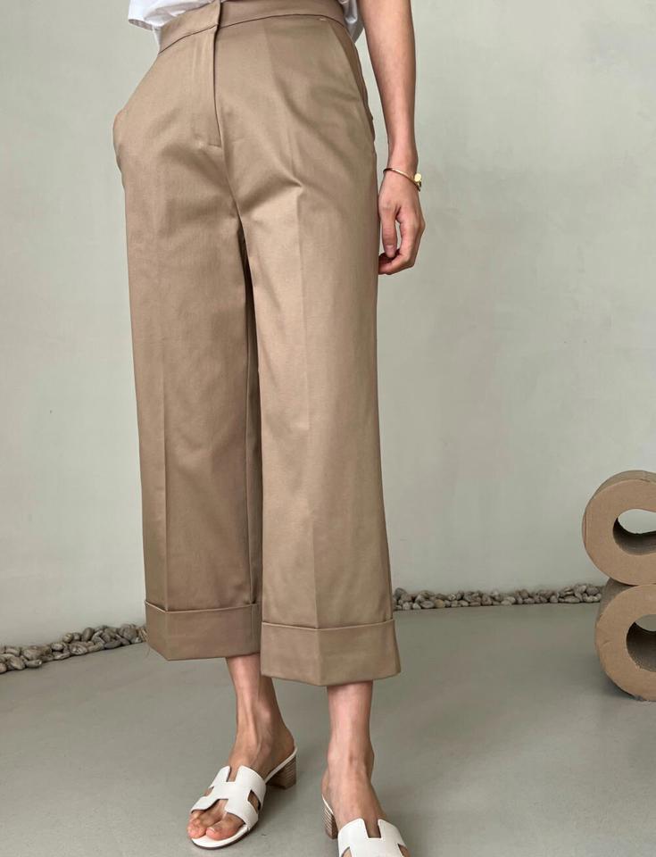 ロールアップクロップドパンツ・p003613 レディース 【pt】パンツ ロング丈 単色 無地 シンプル ベーシック ロールアップ クロップド丈 秋 冬 オフィスカジュアル 春 九分丈 9分丈 くるぶし カジュアル 韓国ファッション MKT