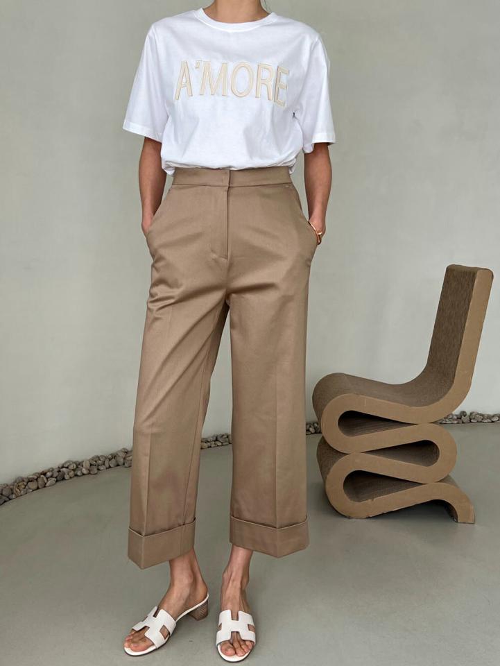 ロールアップクロップドパンツ・p003613 レディース 【pt】パンツ ロング丈 単色 無地 シンプル ベーシック ロールアップ クロップド丈 秋 冬 オフィスカジュアル 春 九分丈 9分丈 くるぶし カジュアル 韓国ファッション MKT