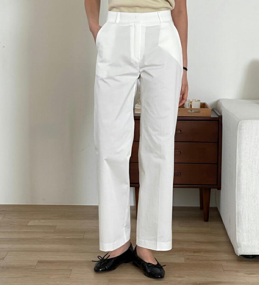 ヒップダーツストレートスラックス・p003382 レディース 【pt】パンツ ロング丈 単色 無地 シンプル ベーシック ヒップダーツ ストレート スラックス 春 夏 秋 冬 カジュアル ラフ 大人 韓国ファッション MKT