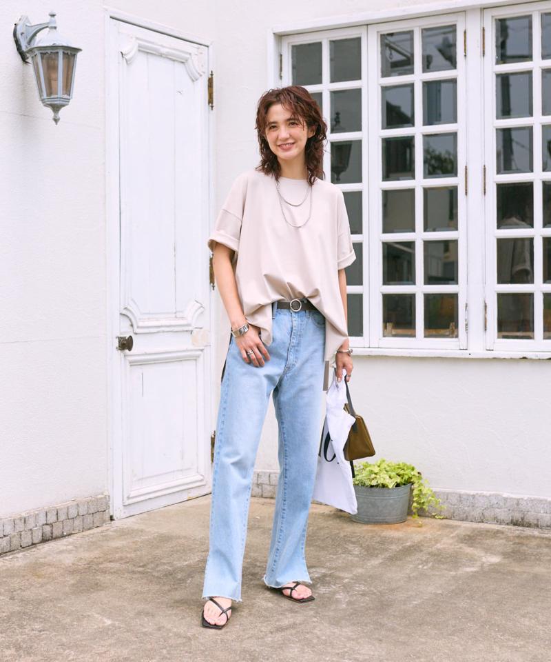 【全骨格美脚見え！】slit DENIM