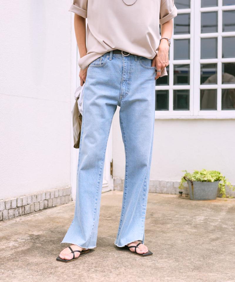 【全骨格美脚見え！】slit DENIM